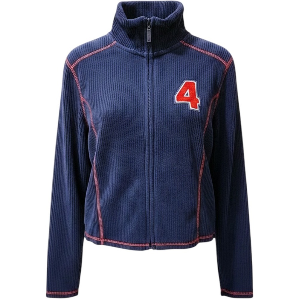 Be Right Back Athletic Jacket Full Zip Red 4 Fleece Pullover Top